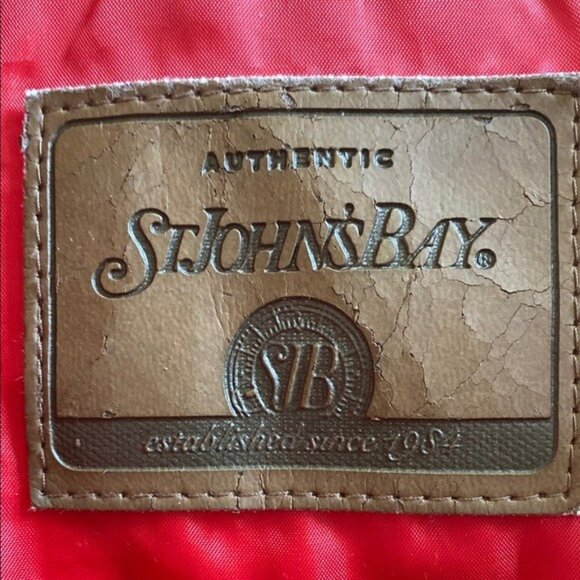 St. Johns Bay Womens Red Genuine Leather Jacket 1X With Button Front & Pockets - Picture 4 of 5